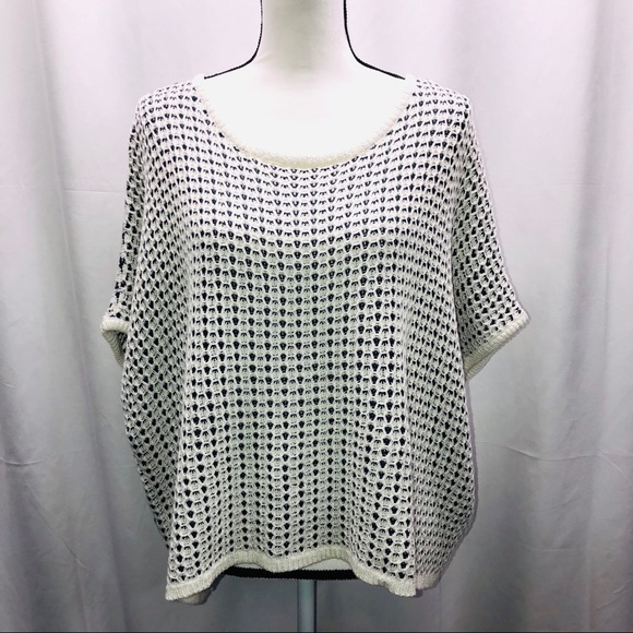 World Market Sweater Knit Pancho Style One Size - Picture 3 of 8